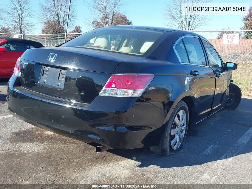 2010 Honda Accord 2.4 Lx VIN: 1HGCP2F39AA015048 Lot: 40809840