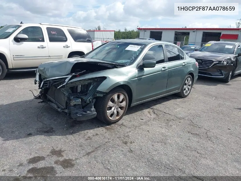 2010 Honda Accord Sdn 2.4 Ex-L/Ex-L VIN: 1HGCP2F87AA078659 Lot: 40810174