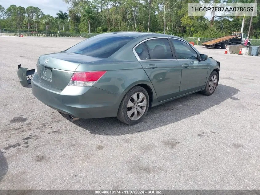 2010 Honda Accord Sdn 2.4 Ex-L/Ex-L VIN: 1HGCP2F87AA078659 Lot: 40810174