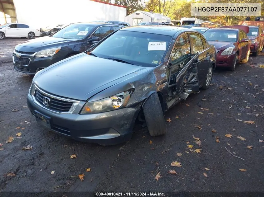 2010 Honda Accord Sdn 2.4 Ex-L/Ex-L VIN: 1HGCP2F87AA077107 Lot: 40810421