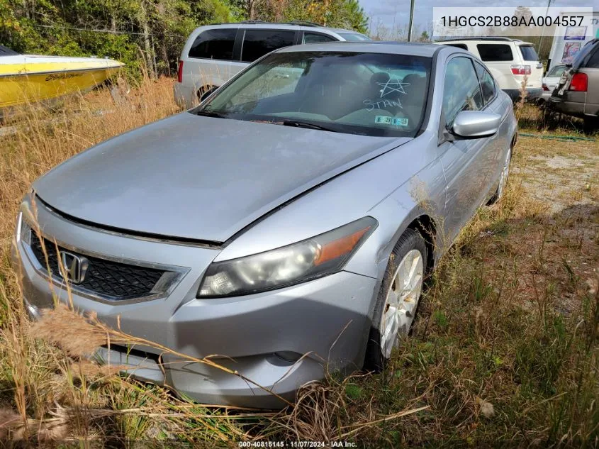 2010 Honda Accord 3.5 Ex-L VIN: 1HGCS2B88AA004557 Lot: 40815145