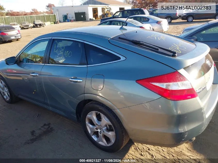 2010 Honda Accord Crosstour Ex-L VIN: 5J6TF2H54AL002383 Lot: 40821327