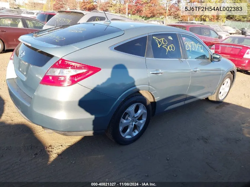 2010 Honda Accord Crosstour Ex-L VIN: 5J6TF2H54AL002383 Lot: 40821327