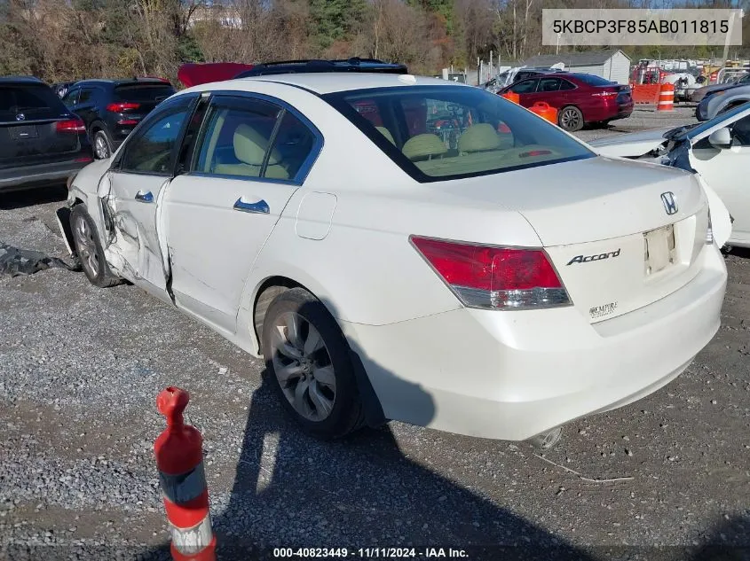 2010 Honda Accord 3.5 Ex-L VIN: 5KBCP3F85AB011815 Lot: 40823449