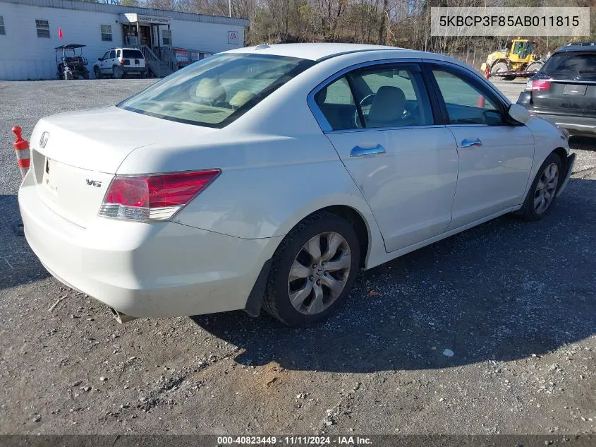 2010 Honda Accord 3.5 Ex-L VIN: 5KBCP3F85AB011815 Lot: 40823449