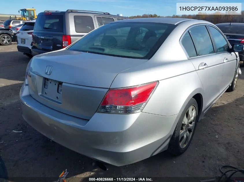 1HGCP2F7XAA093986 2010 Honda Accord 2.4 Ex