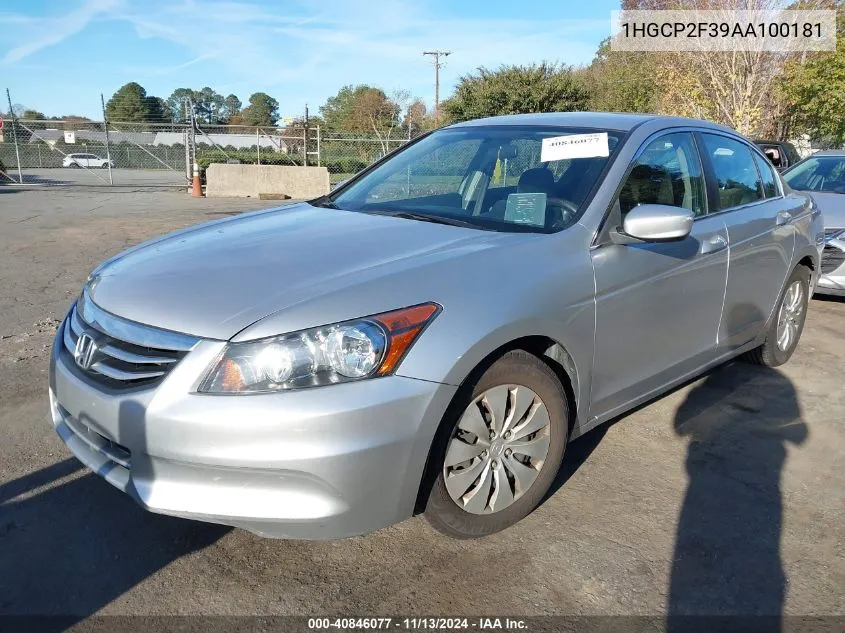 1HGCP2F39AA100181 2010 Honda Accord 2.4 Lx