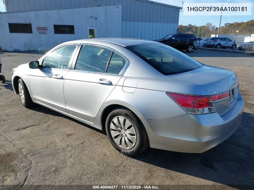 1HGCP2F39AA100181 2010 Honda Accord 2.4 Lx