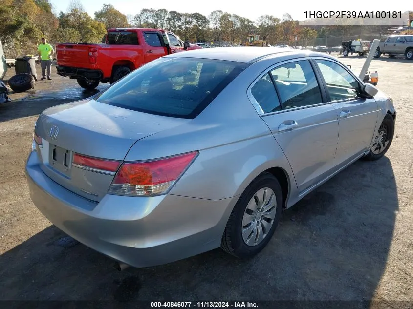 1HGCP2F39AA100181 2010 Honda Accord 2.4 Lx