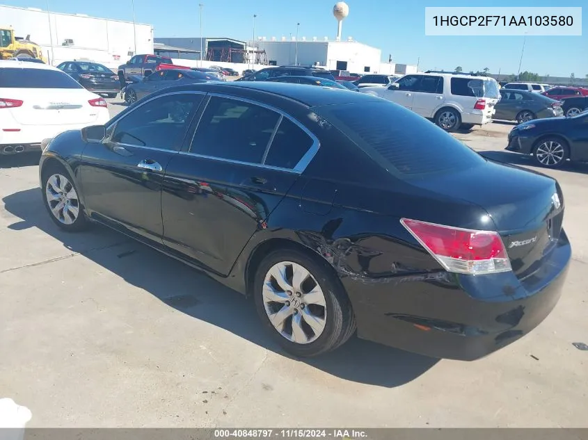 2010 Honda Accord 2.4 Ex VIN: 1HGCP2F71AA103580 Lot: 40848797