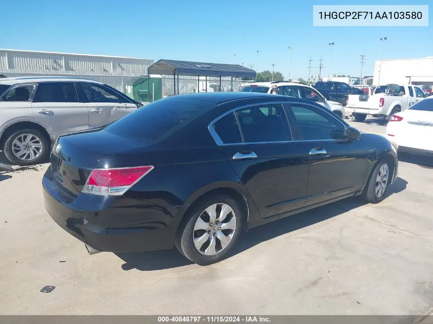 2010 Honda Accord 2.4 Ex VIN: 1HGCP2F71AA103580 Lot: 40848797