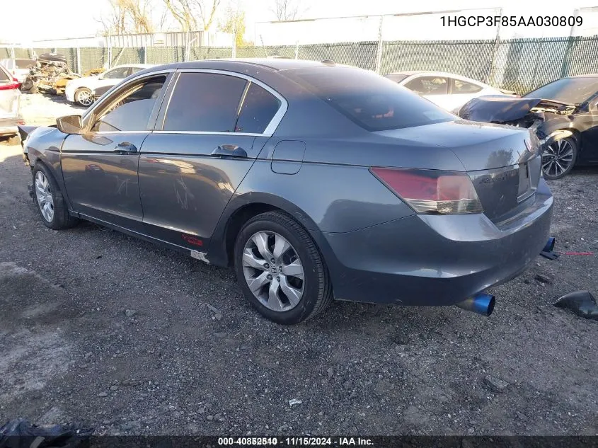 2010 Honda Accord 3.5 Ex-L VIN: 1HGCP3F85AA030809 Lot: 40852510