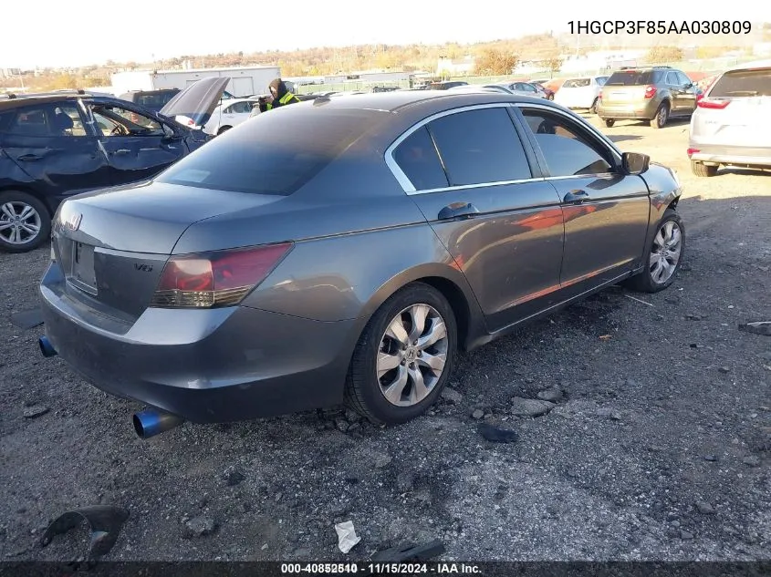 2010 Honda Accord 3.5 Ex-L VIN: 1HGCP3F85AA030809 Lot: 40852510