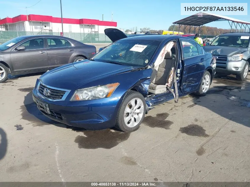 2010 Honda Accord 2.4 Ex-L VIN: 1HGCP2F87AA133546 Lot: 40853138