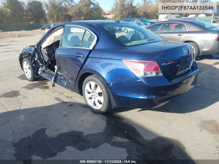 2010 Honda Accord 2.4 Ex-L VIN: 1HGCP2F87AA133546 Lot: 40853138