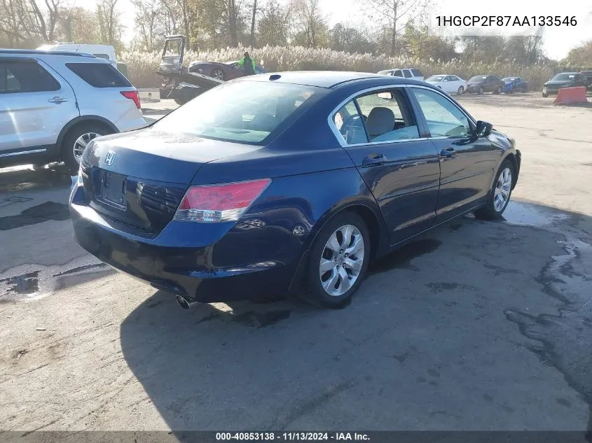 2010 Honda Accord 2.4 Ex-L VIN: 1HGCP2F87AA133546 Lot: 40853138