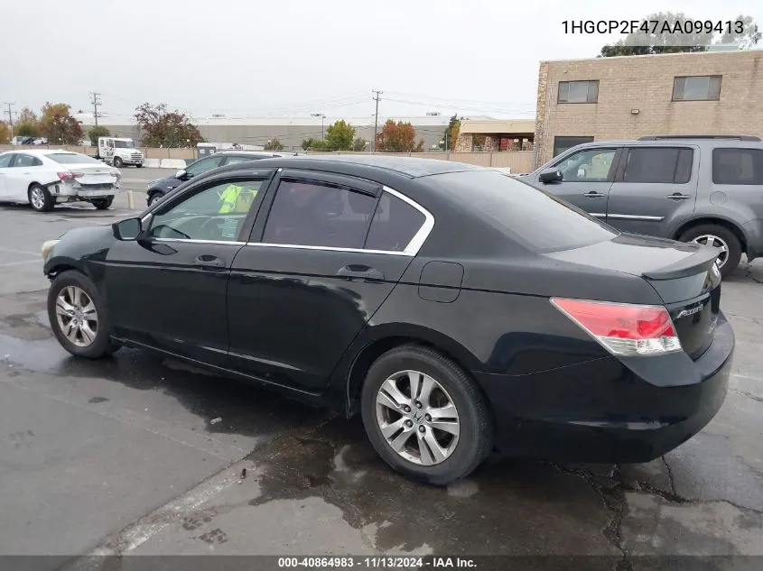 2010 Honda Accord 2.4 Lx-P VIN: 1HGCP2F47AA099413 Lot: 40864983