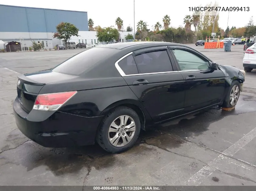 2010 Honda Accord 2.4 Lx-P VIN: 1HGCP2F47AA099413 Lot: 40864983