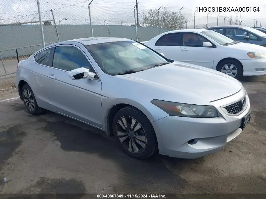 2010 Honda Accord 2.4 Ex-L VIN: 1HGCS1B8XAA005154 Lot: 40867849