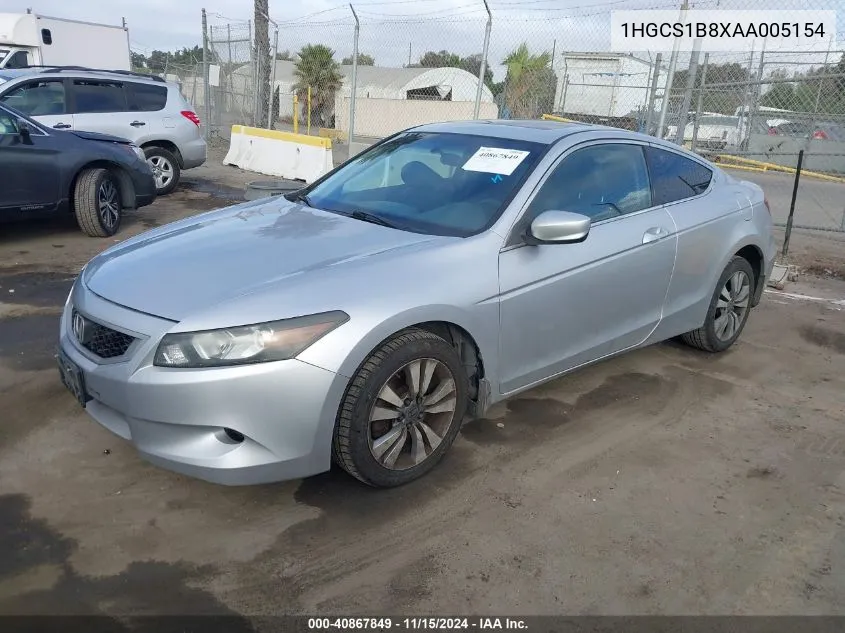 2010 Honda Accord 2.4 Ex-L VIN: 1HGCS1B8XAA005154 Lot: 40867849