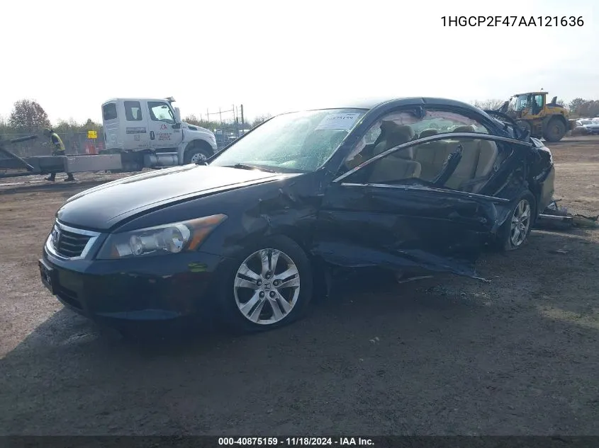 2010 Honda Accord Lxp VIN: 1HGCP2F47AA121636 Lot: 40875159