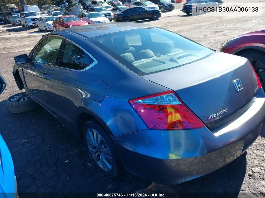 2010 Honda Accord 2.4 Lx-S VIN: 1HGCS1B30AA006138 Lot: 40875746