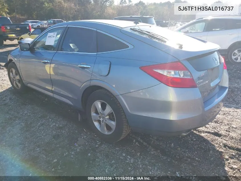 2010 Honda Accord Crosstour Ex VIN: 5J6TF1H35AL016737 Lot: 40882336