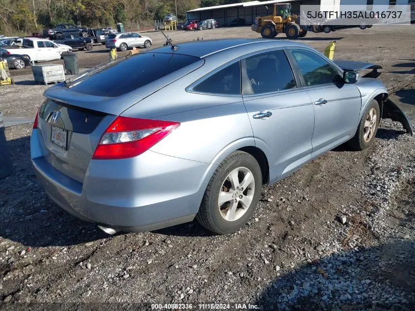 2010 Honda Accord Crosstour Ex VIN: 5J6TF1H35AL016737 Lot: 40882336