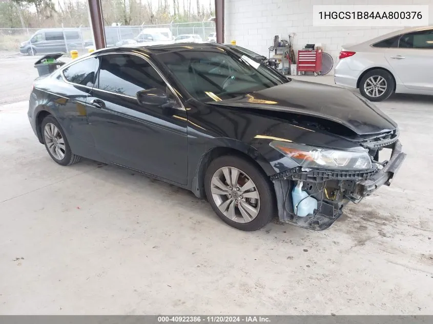 2010 Honda Accord 2.4 Ex-L VIN: 1HGCS1B84AA800376 Lot: 40922386