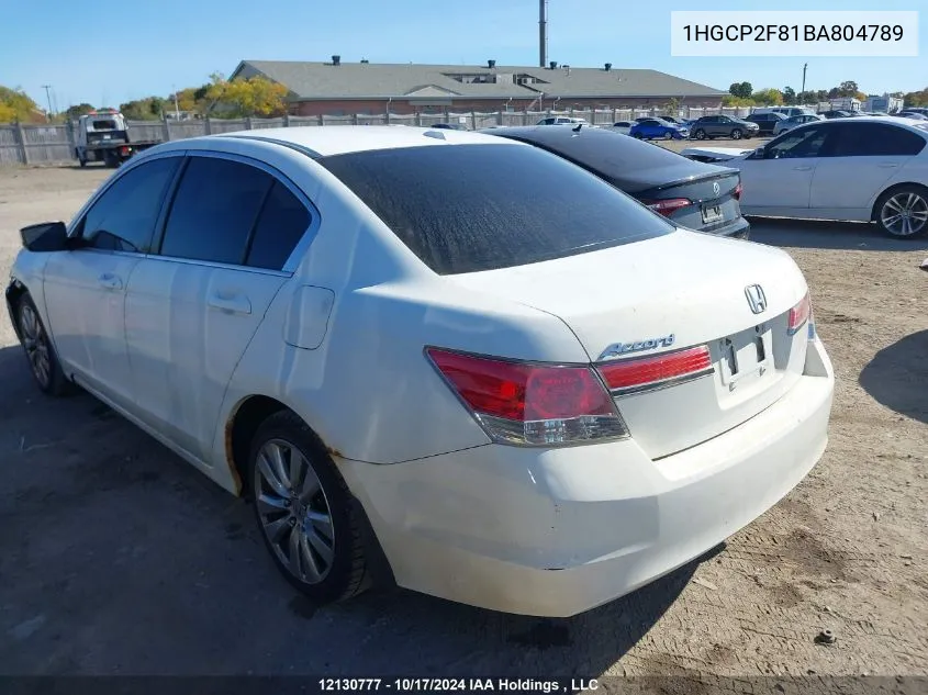 2011 Honda Accord Sedan VIN: 1HGCP2F81BA804789 Lot: 12130777