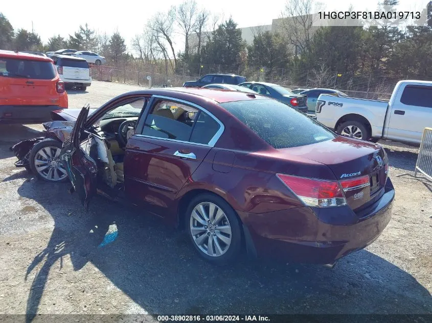 2011 Honda Accord 3.5 Ex-L VIN: 1HGCP3F81BA019713 Lot: 38902816