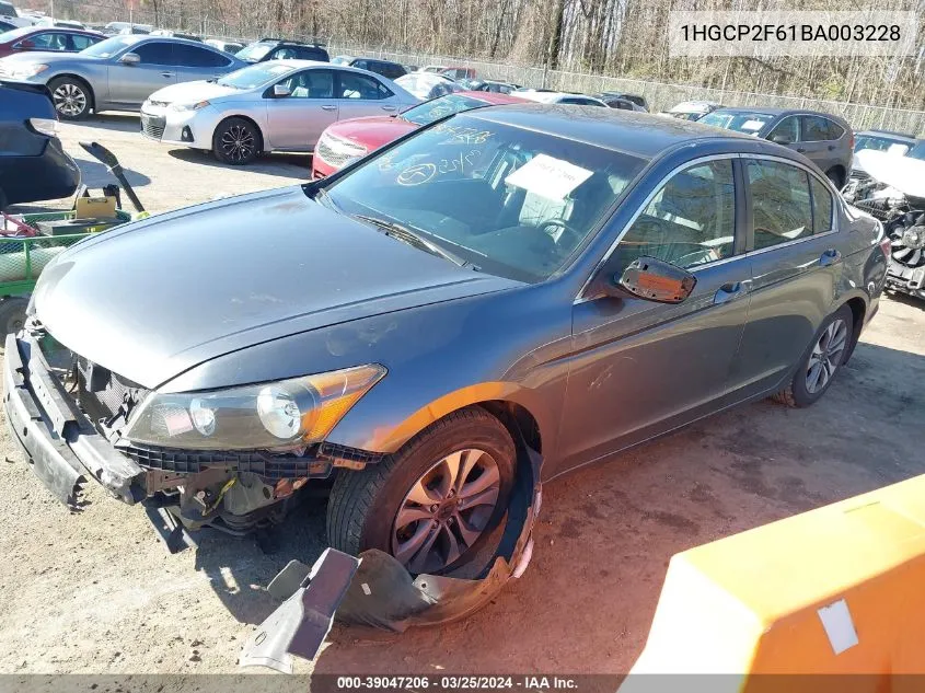 1HGCP2F61BA003228 2011 Honda Accord 2.4 Se