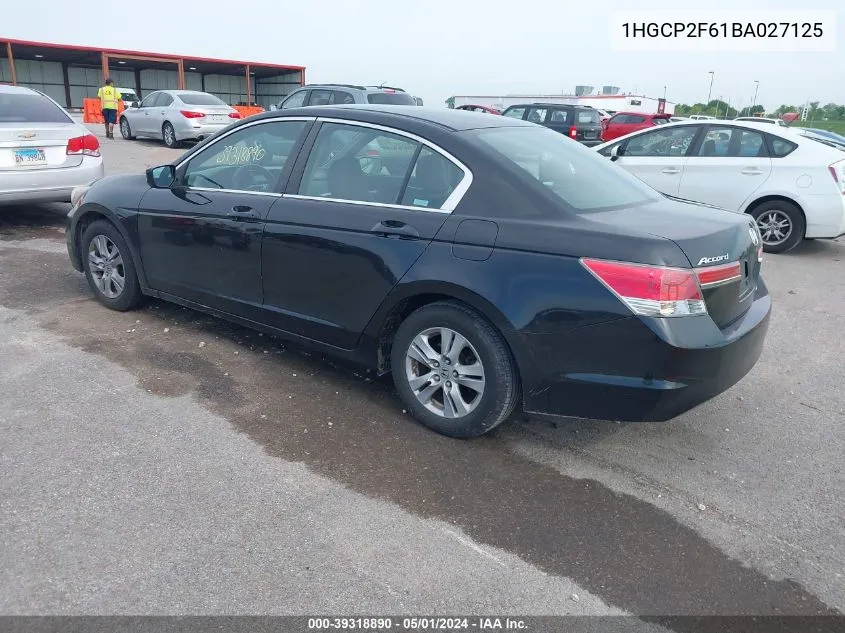 1HGCP2F61BA027125 2011 Honda Accord 2.4 Se