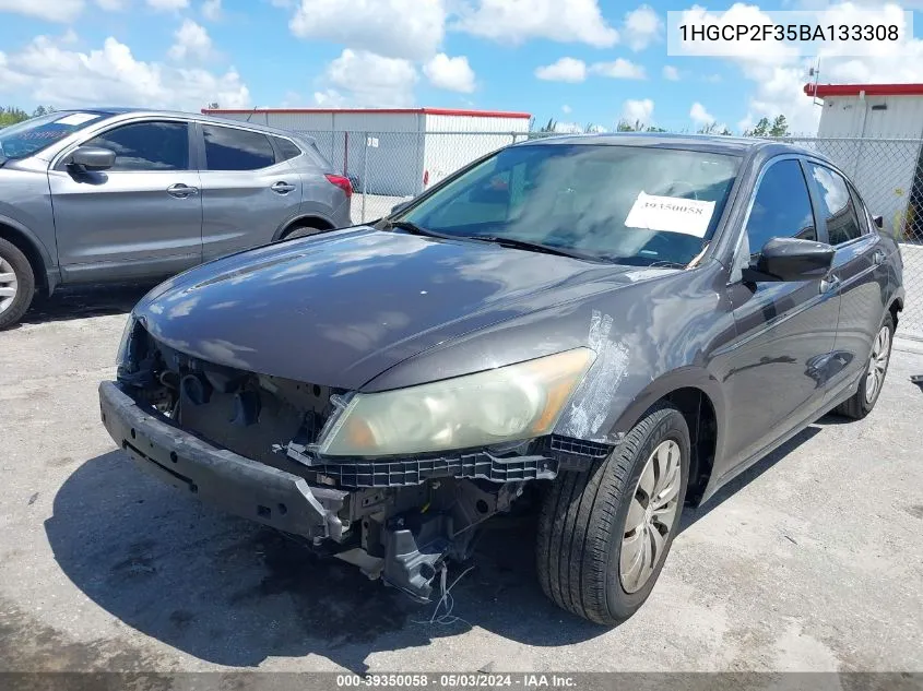 1HGCP2F35BA133308 2011 Honda Accord 2.4 Lx