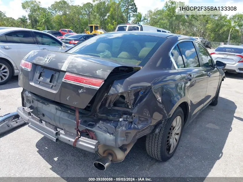 2011 Honda Accord 2.4 Lx VIN: 1HGCP2F35BA133308 Lot: 39350058