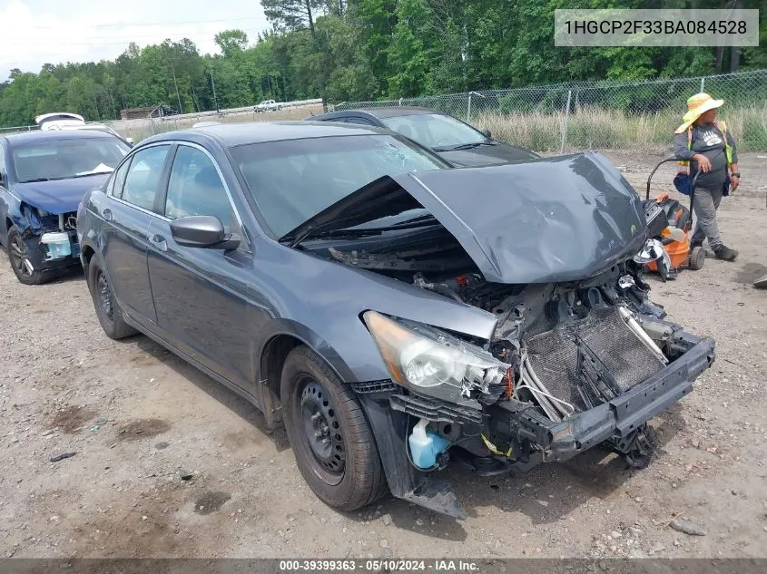 2011 Honda Accord 2.4 Lx VIN: 1HGCP2F33BA084528 Lot: 39399363