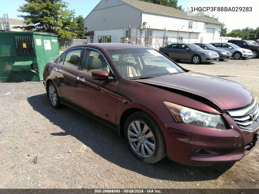 1HGCP3F88BA029283 2011 Honda Accord 3.5 Ex-L