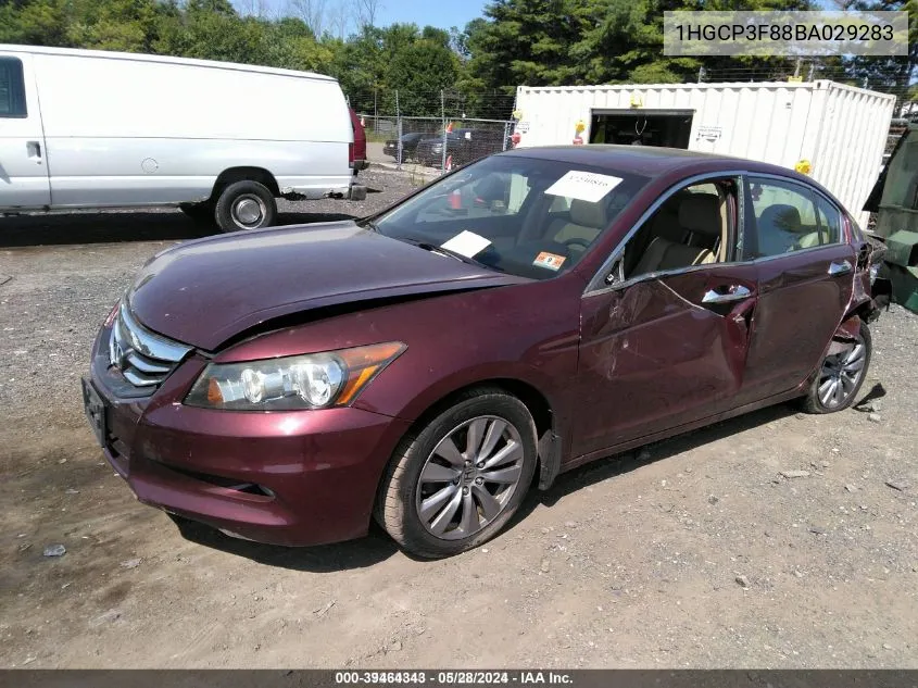 2011 Honda Accord 3.5 Ex-L VIN: 1HGCP3F88BA029283 Lot: 39464343