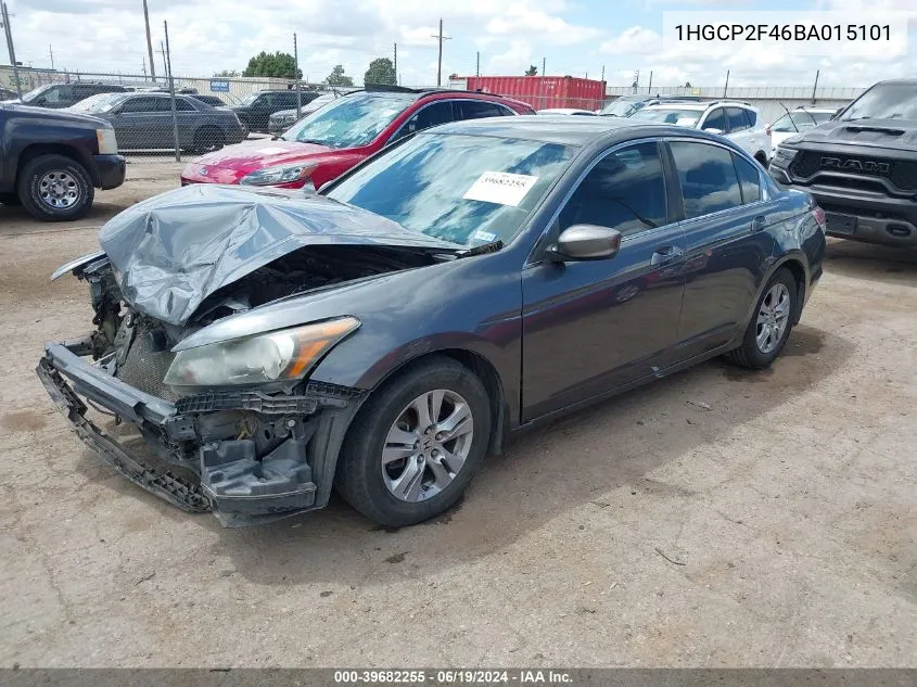 1HGCP2F46BA015101 2011 Honda Accord 2.4 Lx-P