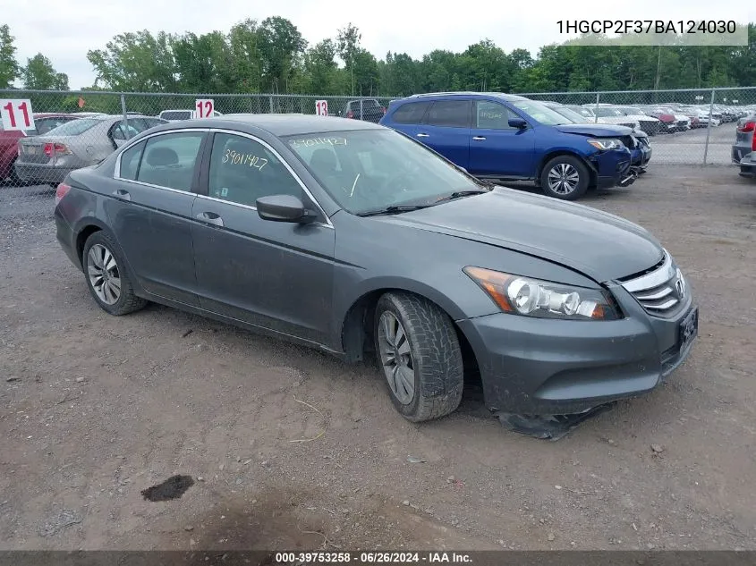 1HGCP2F37BA124030 2011 Honda Accord 2.4 Lx