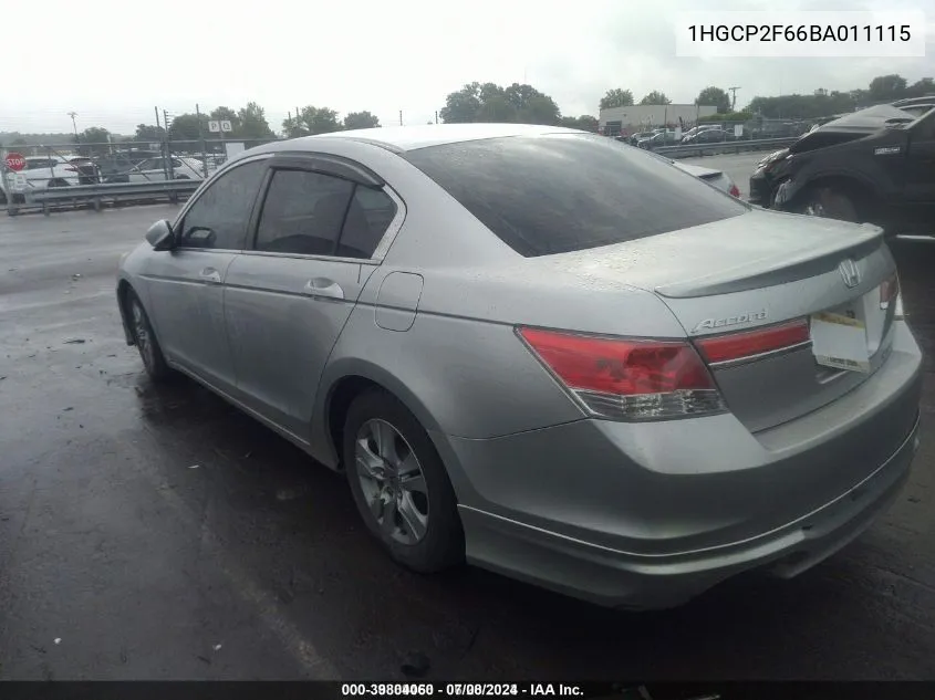 1HGCP2F66BA011115 2011 Honda Accord 2.4 Se