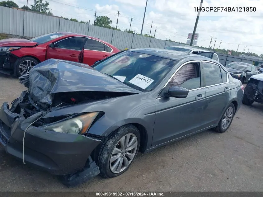 1HGCP2F74BA121850 2011 Honda Accord 2.4 Ex