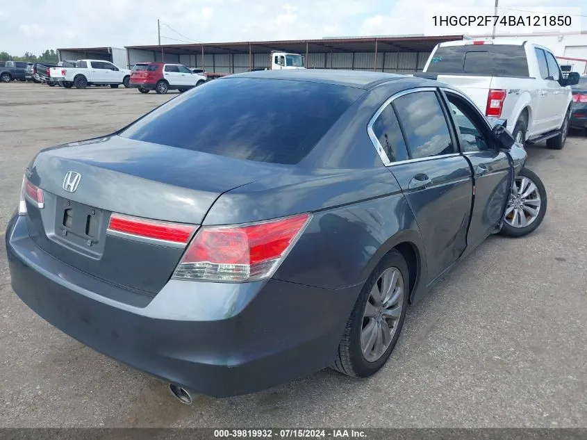 1HGCP2F74BA121850 2011 Honda Accord 2.4 Ex