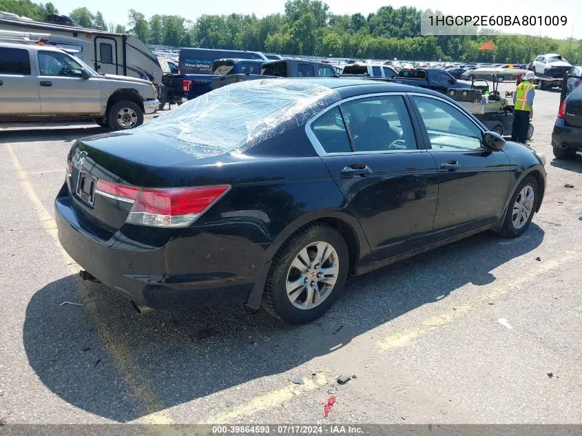 1HGCP2E60BA801009 2011 Honda Accord Sedan