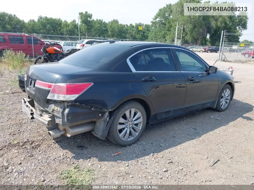 2011 Honda Accord 2.4 Ex-L VIN: 1HGCP2F84BA088213 Lot: 39902542