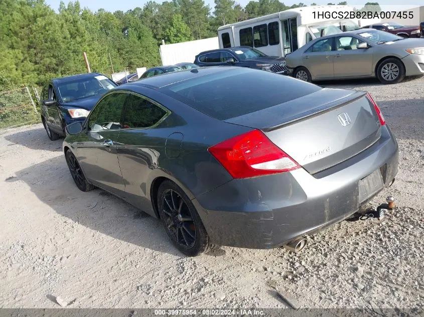 2011 Honda Accord 3.5 Ex-L VIN: 1HGCS2B82BA007455 Lot: 39975954