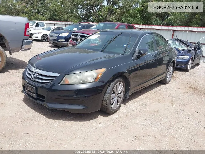 2011 Honda Accord 2.4 Ex VIN: 1HGCP2F75BA024656 Lot: 39985168