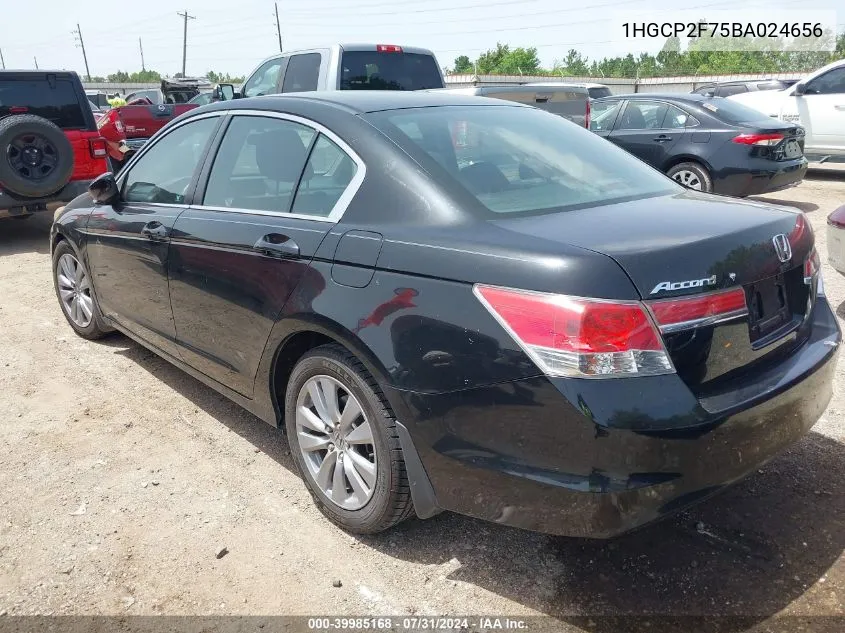 2011 Honda Accord 2.4 Ex VIN: 1HGCP2F75BA024656 Lot: 39985168