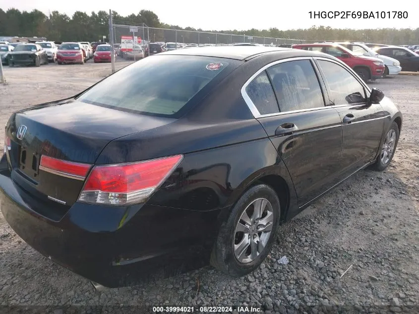 2011 Honda Accord 2.4 Se VIN: 1HGCP2F69BA101780 Lot: 39994021