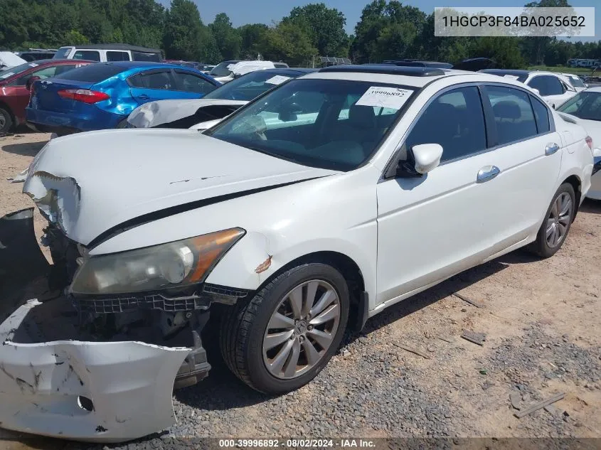 1HGCP3F84BA025652 2011 Honda Accord 3.5 Ex-L